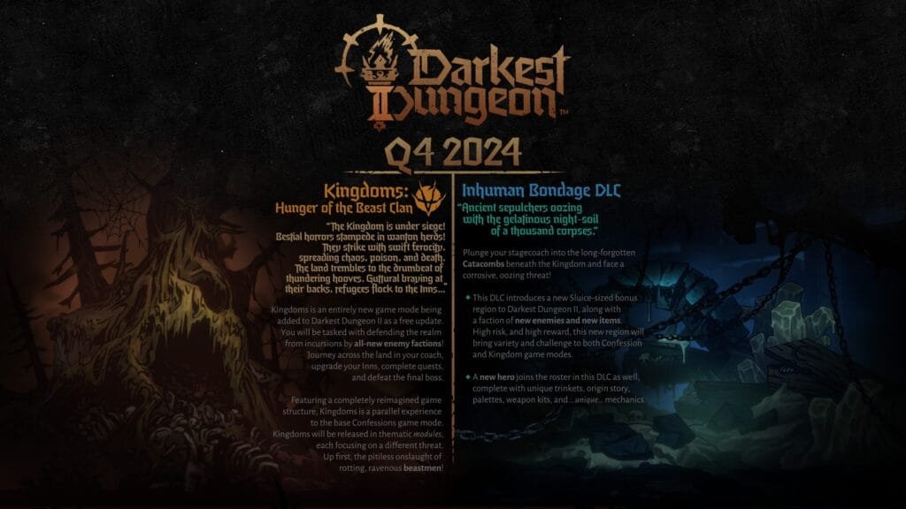 Darkest Dungeon 2: Kingdoms Begins Rolling Out in Q4 2024, New Paid DLC Announced