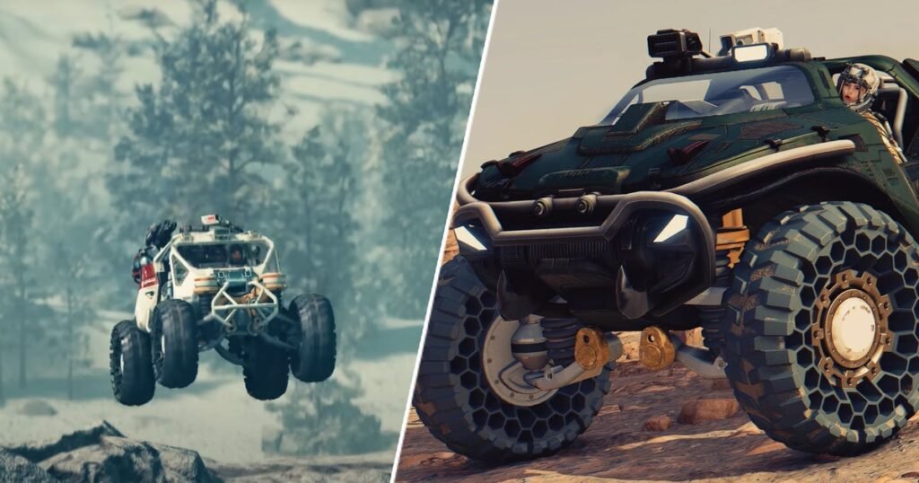 Starfield's moon buggy can do sick jumps, but it can't outrun the inevitable - modders swapping it for Halo's Warthog, a Star Wars speeder, and, er, a van