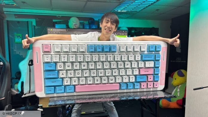 I need this giant gaming keyboard, but it won’t fit on my desk