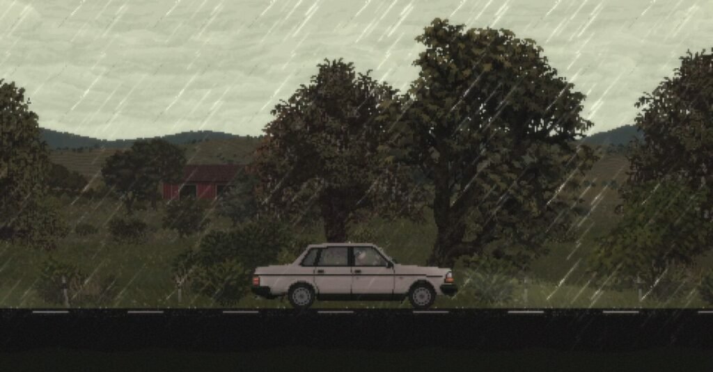 Keep Driving turns a long-haul road trip into a turn-based RPG