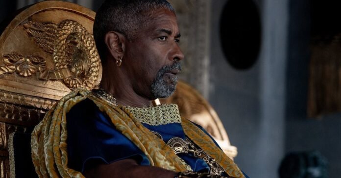 Denzel Washington says he had a gay kiss in Gladiator 2 that was probably cut because "they weren't ready for that yet"