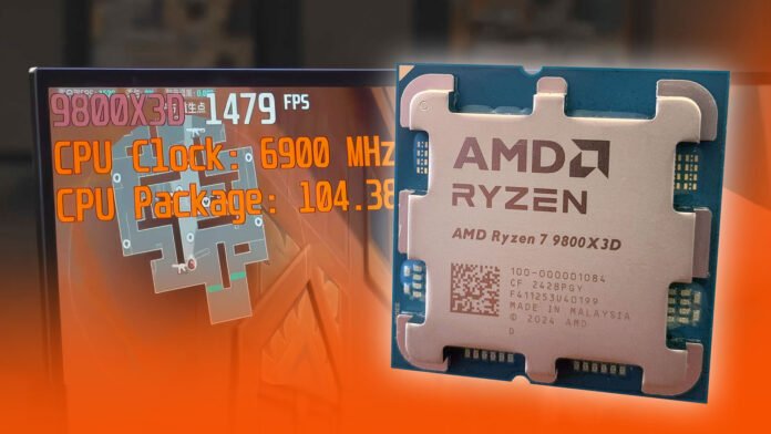 AMD Ryzen 7 9800X3D overclocked to 6.9GHz already, hits 1,500fps in CS2